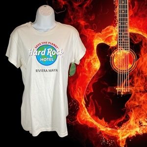 Hard Rock Cafe Riviera Maya Repreve Graphic Tee Shirt NWT Women’s SZ L